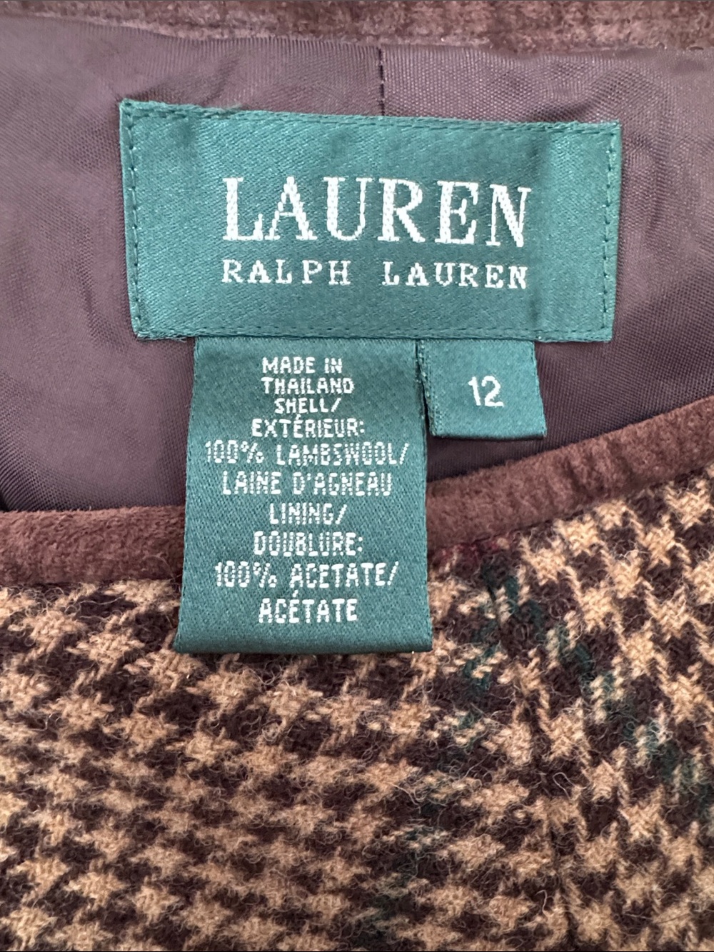 Ralph Lauren Wool Plaid Fringe Midi Skirt - Picture 2 of 11